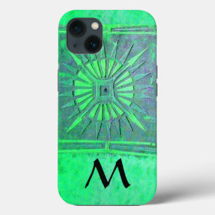 Case-Mate iPhone Case STAR DU MATIN, Monogramme noir vert Turquoise