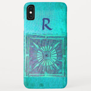 Case-Mate iPhone Case STAR DU MATIN, Pawnee Aqua Blue Turquoise Monogram