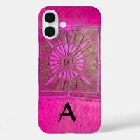 STAR DU MATIN Rose, Fuchsia Black, Monogramme