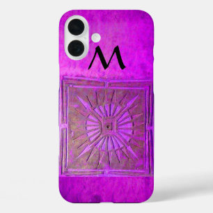 Coque Pour iPhone 16 Plus STAR DU MATIN, Violet, Noir, Monogramme
