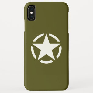 Coques Pour iPhone Star Stencil Classic sur Khaki Green