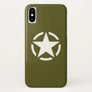 Coque Case-Mate Pour iPhone Star Stencil Classic sur Khaki Green