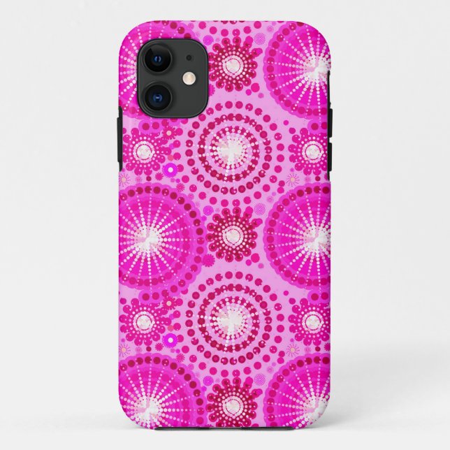 Coques Case-Mate iPhone Starburbs et pingwheel, orchidée et magenta (Dos)