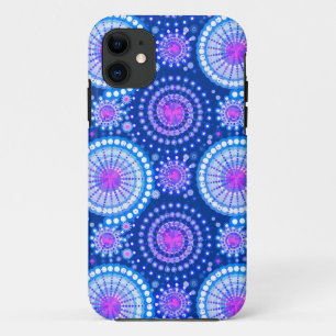 Case-Mate iPhone Case Starbursts and pinwheels, Blue cobalt & white