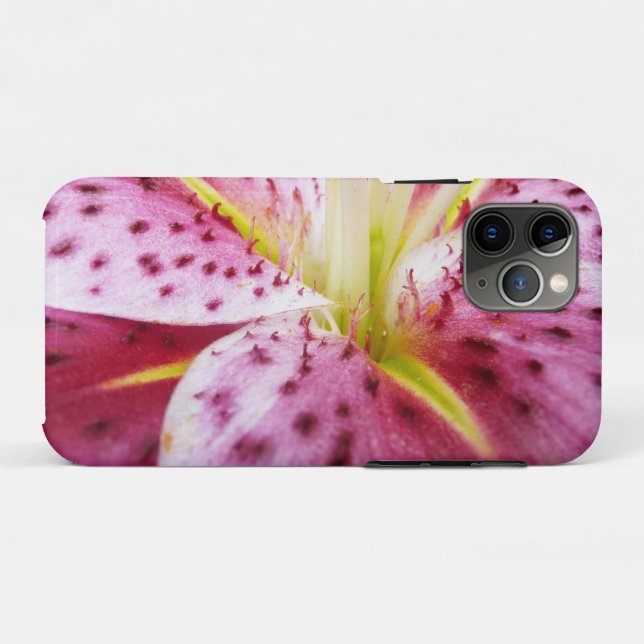 Coques Case-Mate iPhone Stargazer Lily brillant Magenta Floral (Dos (Horizontal))