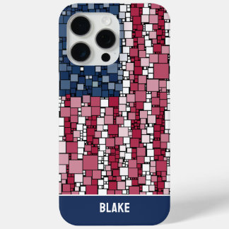 Coque Case-Mate iPhone Stars & Stripes Mosaïque Personnalisée
