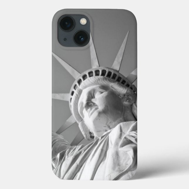 Coques Case-Mate iPhone Statue blanche noire de la Liberté (Verso)