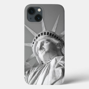 Etui iPhone 13 Statue blanche noire de la Liberté