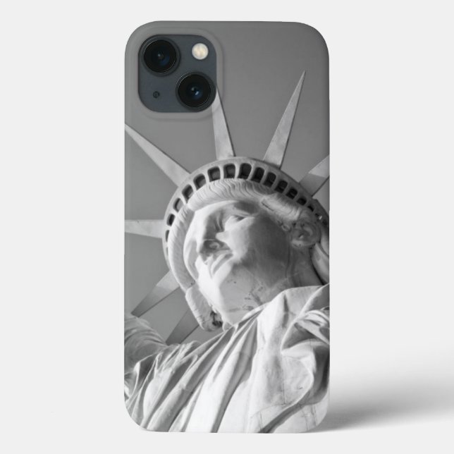 Coques Case-Mate iPhone Statue blanche noire de la Liberté (Verso)