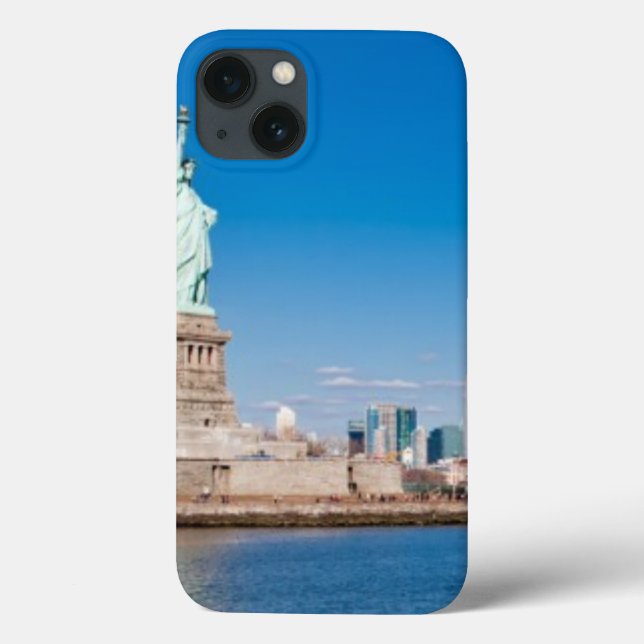 Coques Case-Mate iPhone Statue de la liberté, du fleuve Hudson et de (Verso)