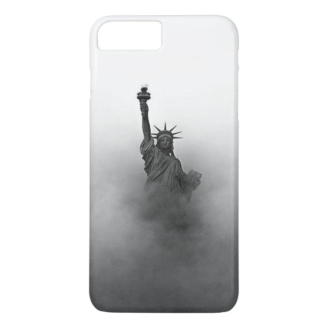 Coques Case-Mate iPhone Statue de la liberté enveloppée dans le brouillard (Dos)