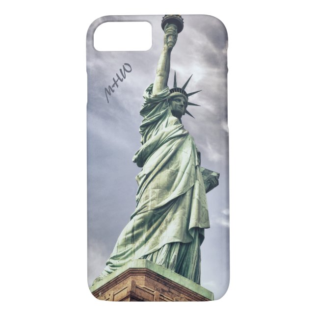 Coques Case-Mate iPhone Statue de la Liberté personnalisées monogramme cas (Dos)