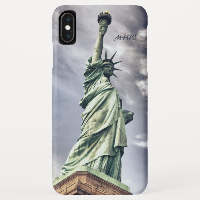 Coques Case-Mate iPhone Statue de la Liberté personnalisées monogramme cas (Dos)