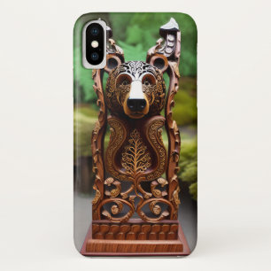 Case-Mate iPhone Case Statue d'ours en bois