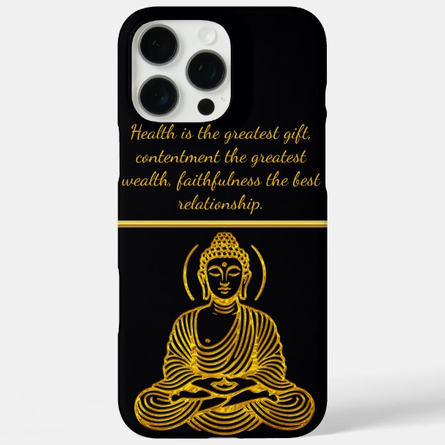 Coques Case-Mate iPhone Statue du Bouddha d'or dans la méditation (Verso)