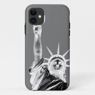Coques Pour iPhone Statue noire et blanche de Liberty New York City
