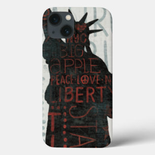 iPhone 13 Coque Statue of Liberty Silhouette