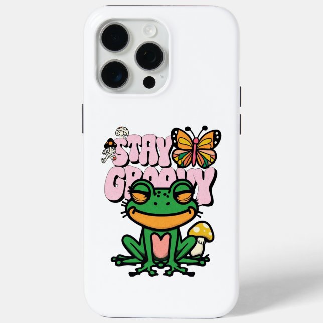 Coques Case-Mate iPhone Stay Groovy Frog Vibes (Verso)