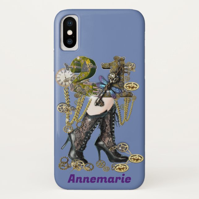 Coques Case-Mate iPhone Steampunk 21e anniversaire cadeau (Dos)