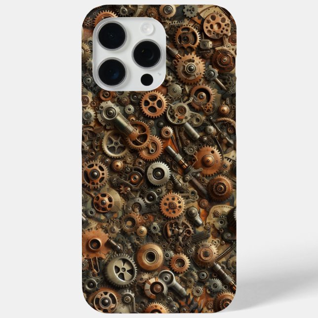 Coques Case-Mate iPhone Steampunk Camo, design industriel, camouflage (Verso)