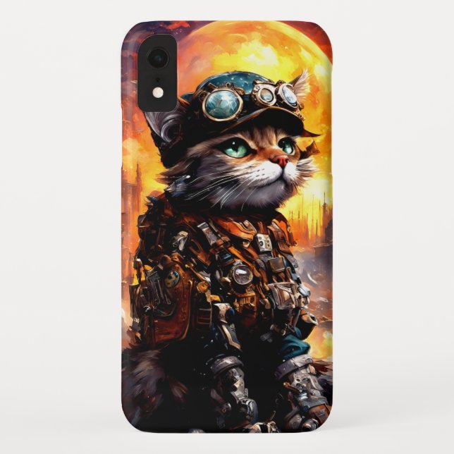Coques Case-Mate iPhone Steampunk Cat II (Dos)