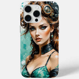 Coque Case-Mate iPhone Steampunk Diva ⚙️ Style Rétro-Futuriste