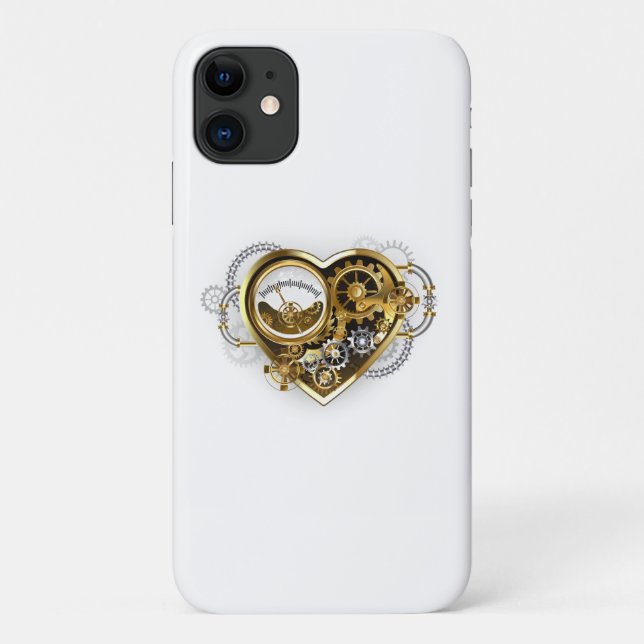 Coques Case-Mate iPhone Steampunk Heart with a Manometer (Dos)