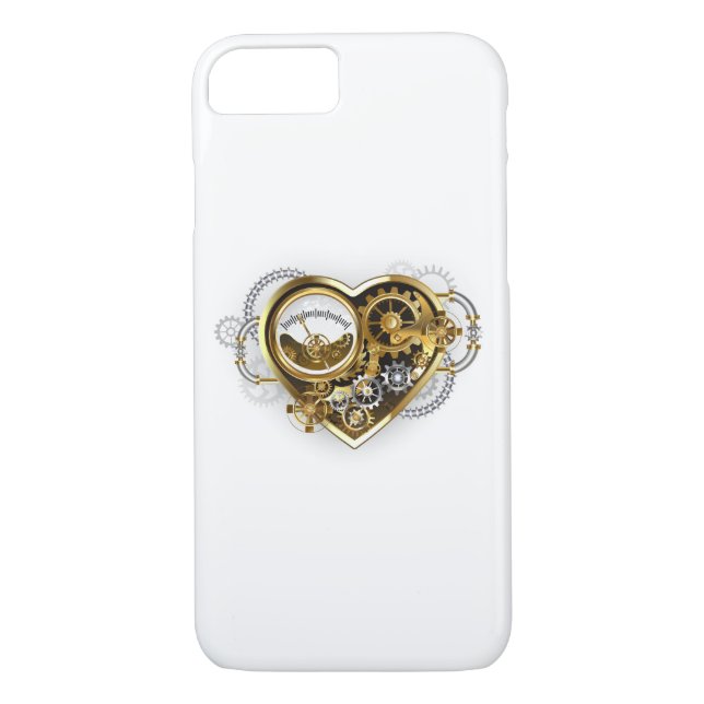 Coques Case-Mate iPhone Steampunk Heart with a Manometer (Dos)