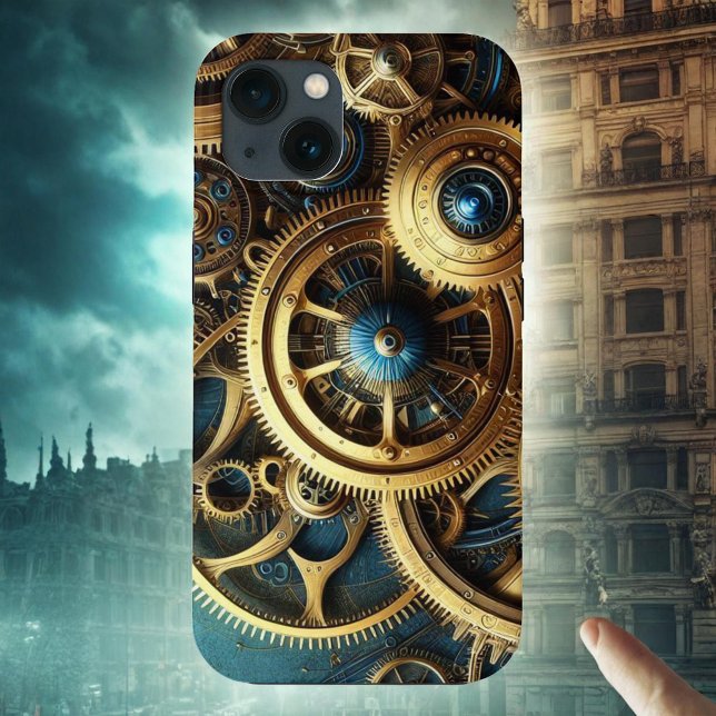 Coques Case-Mate iPhone Steampunk Horkwork Or et Turquoise (Créateur téléchargé)