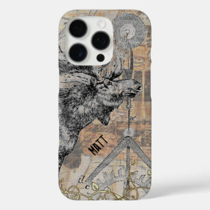 Coques iPhone 16 Pro steampunk Moose Wildlife