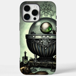 Coque iPhone 16 Pro Max Steampunk Ornate Cauldron et articles magiques sur
