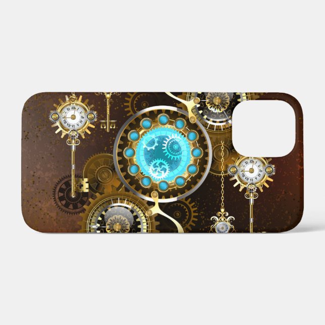 Coques Case-Mate iPhone Steampunk Rusty Background (Verso (horizontal))
