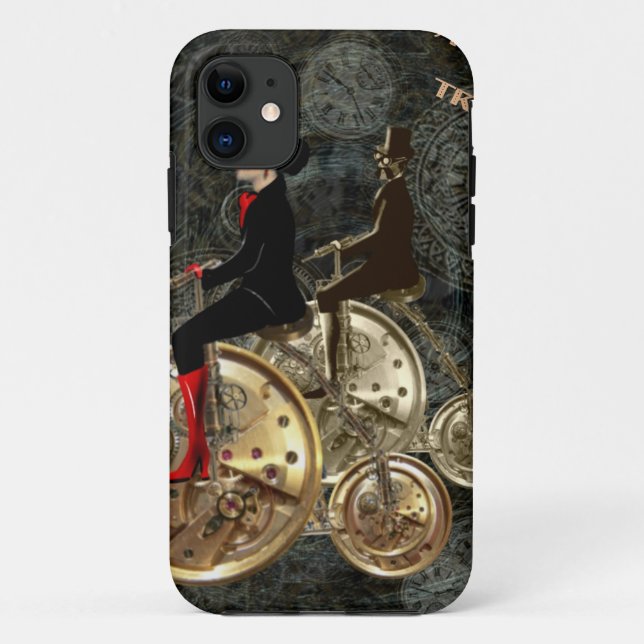 Coques Case-Mate iPhone Steampunk voyage temps, horloge travail penny fart (Dos)