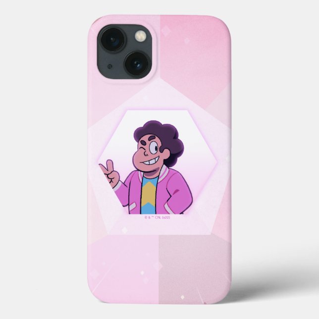 Coques Case-Mate iPhone Steven Universe | Portrait diamant rose (Verso)