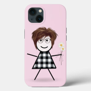 Case-Mate iPhone Case Stick Girl avec Daisy Bouquet