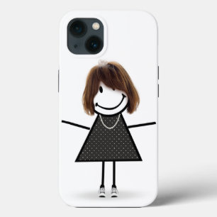 Case-Mate iPhone Case Stick Girl en Basket avec cheveux