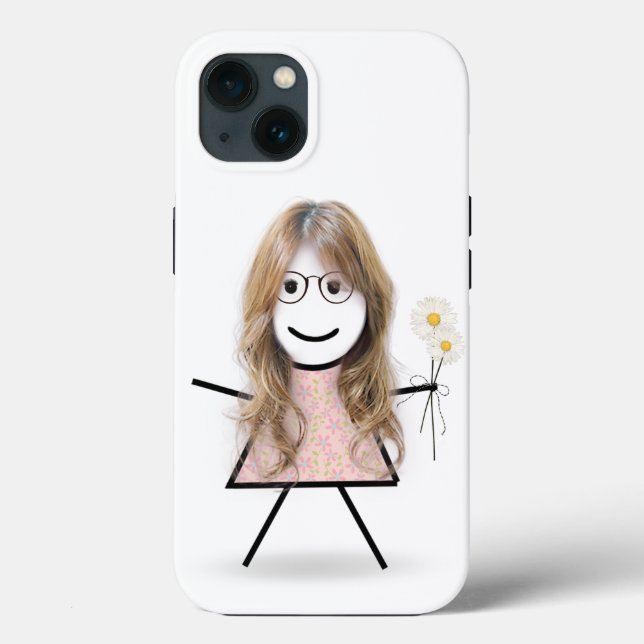 Coques Case-Mate iPhone Stick Girl with Daisies (Verso)