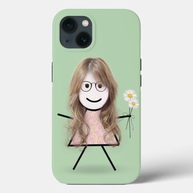 Coques Case-Mate iPhone Stick Girl with Daisies (Verso)