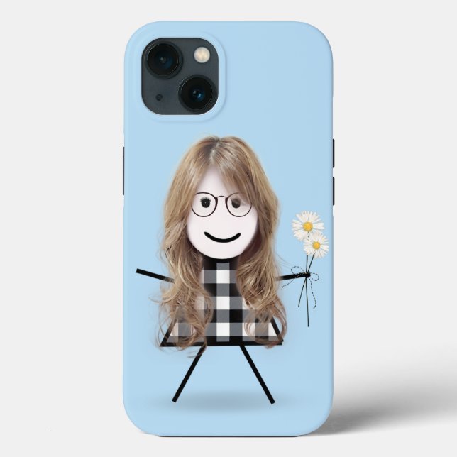 Coques Case-Mate iPhone Stick Girl with Daisies (Verso)