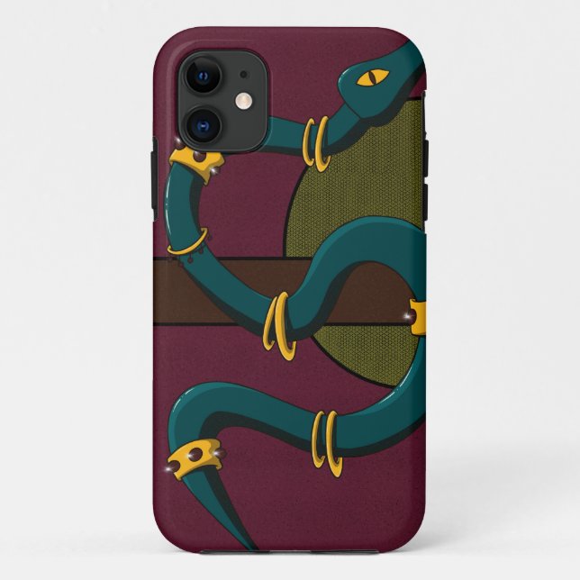 Coques Case-Mate iPhone Sticker Carré Snake (Dos)