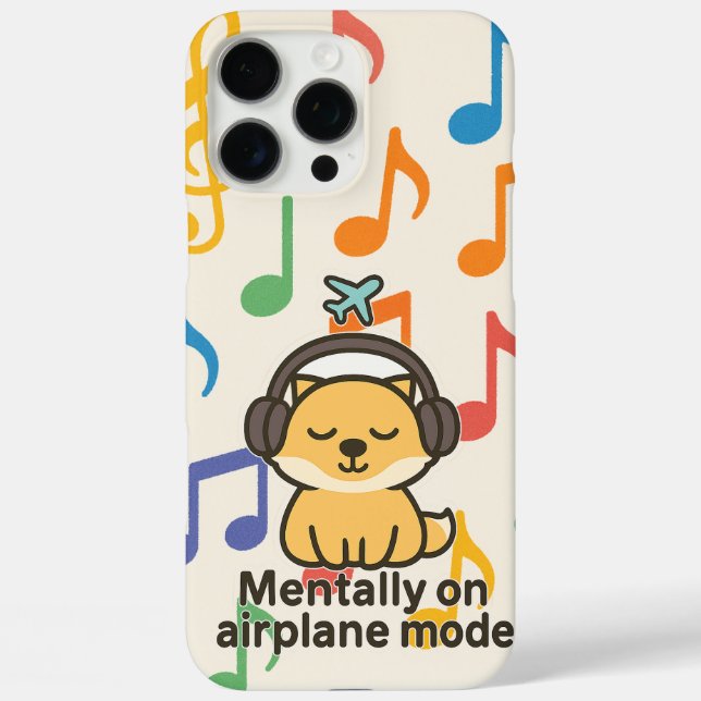 Coques Case-Mate iPhone Sticker Cartoon Fox | Mentale en mode avion (Verso)