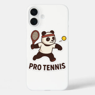 Coque Pour iPhone 16 Plus Sticker de tennis Panda Pro - Design sportif migno