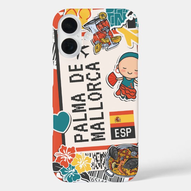 Coques Case-Mate iPhone Sticker de voyage Palma de Mallorca (Verso)