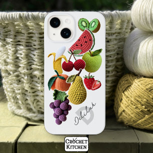Coque Pour iPhone 16 Stickerbombe arc-en-ciel Crochet Collage de fruits