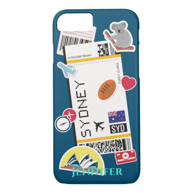 Coques Case-Mate iPhone Stickers Voyage Sidney Australie (Dos)