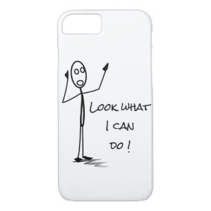 Case-Mate iPhone Case Stickman drôle sur téléphone noir blanc