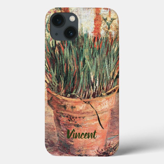 Coques Case-Mate iPhone Still Life Flowerpot w Chives par Vincent van Gogh (Verso)