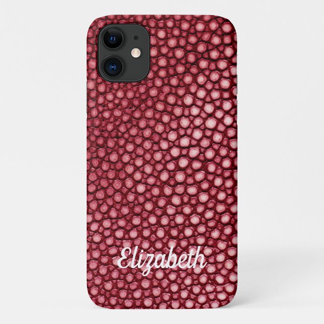 Coques Case-Mate iPhone Stingray Red Personnalisé (Dos)