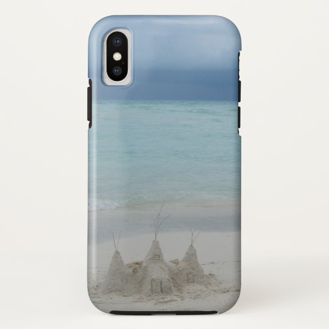 Coques Case-Mate iPhone Stormy Sandcastle Beach Landscape (Dos)