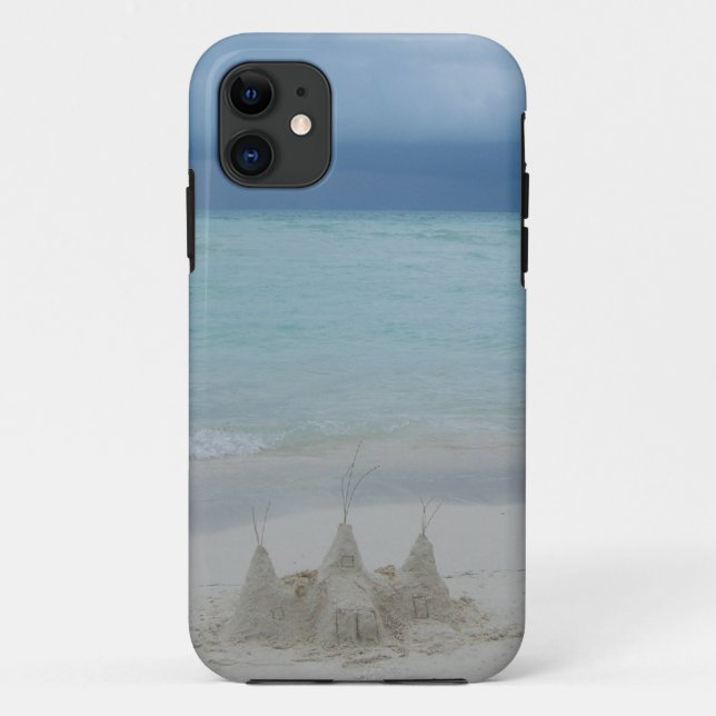 Coques Case-Mate iPhone Stormy Sandcastle Beach Landscape (Dos)